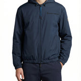 Berguns reversible hooded down bomber jacket