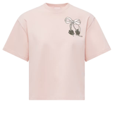 Embroidered cherry logo cotton t-shirt