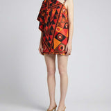 Pucci Occhi print asymmetrical foulard dress