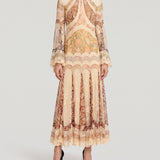 Zimmermann Valliant floral-panelled silk gown