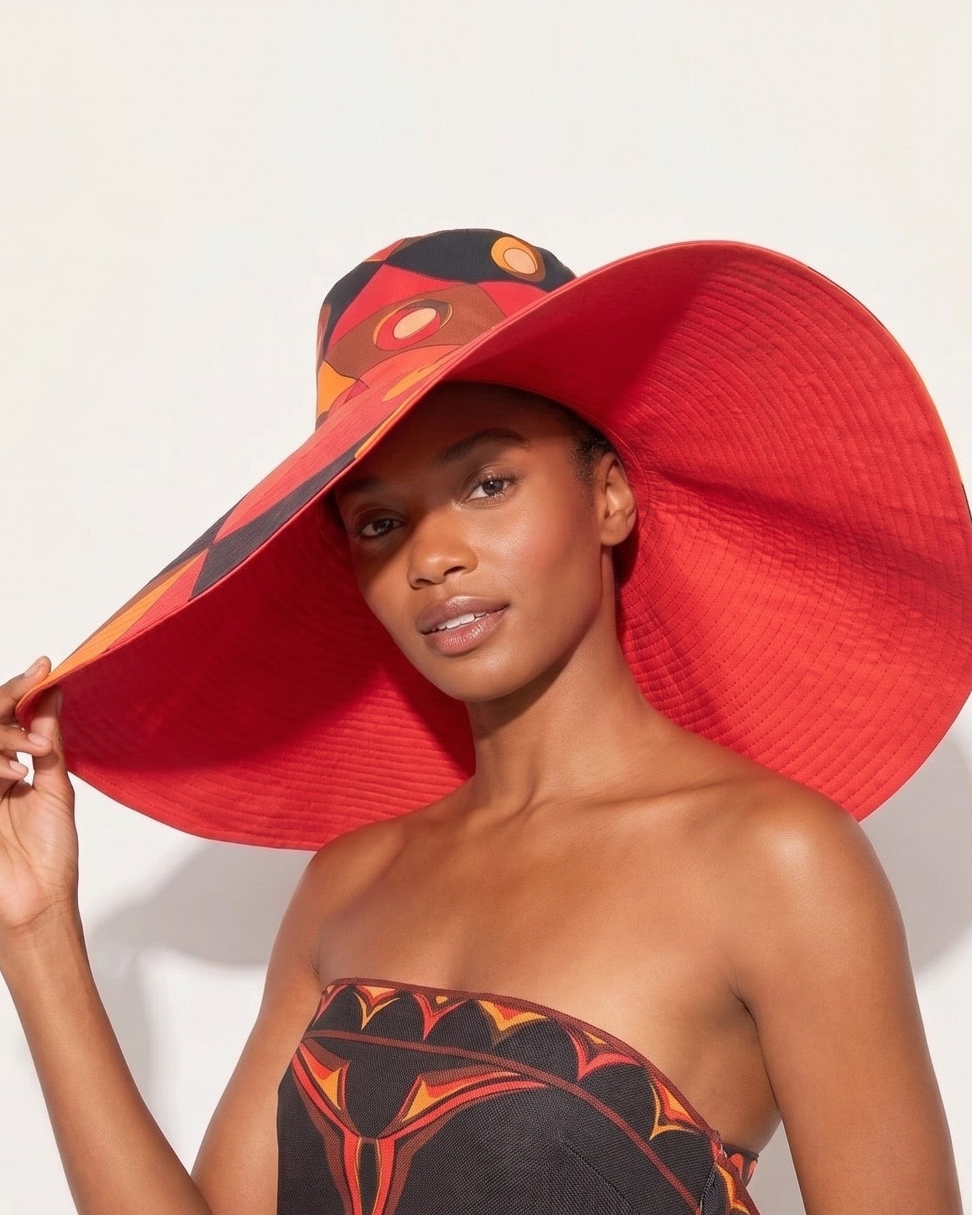 Pucci Occhi print wide-brimmed hat – Luisa World