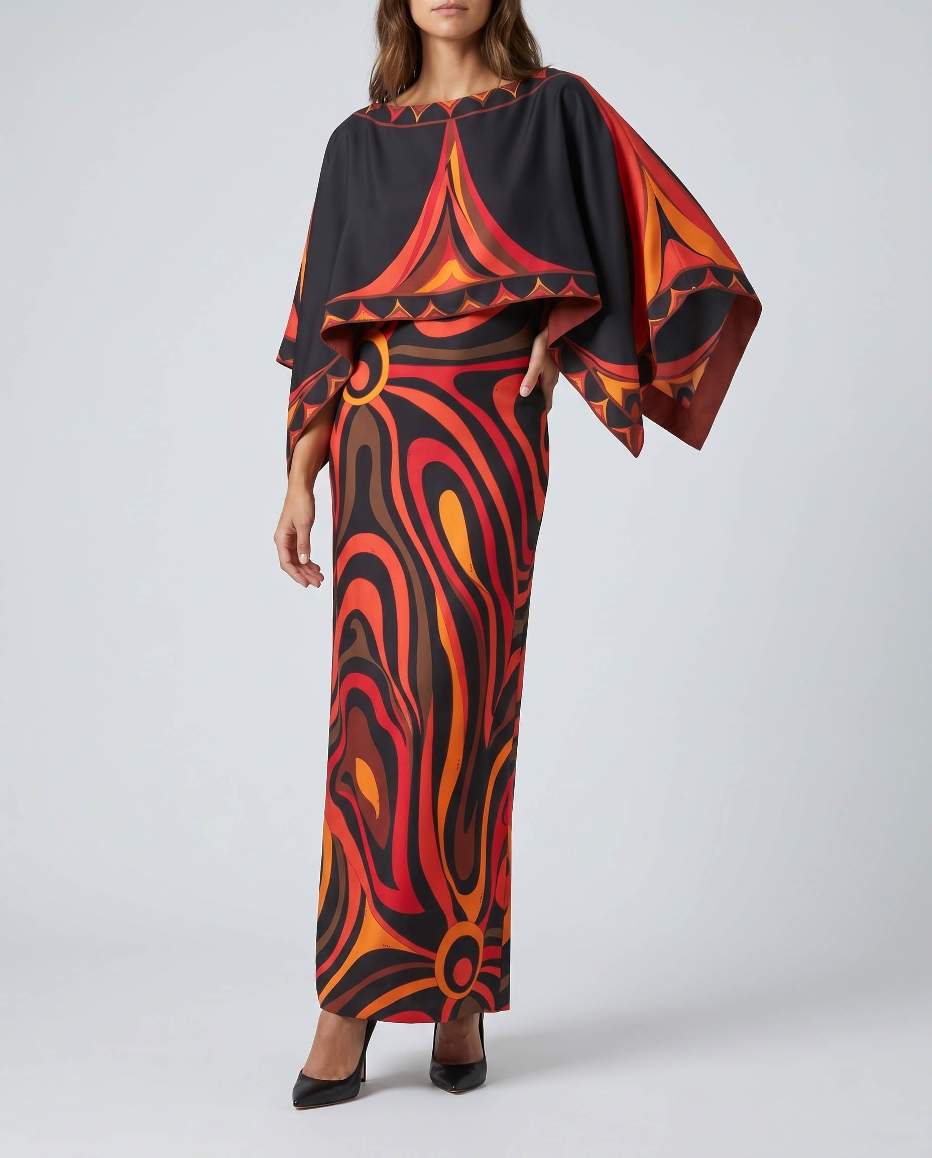 pucci printed silk maxi dress Pucci