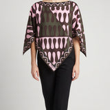 Pucci Leocorno asymmetric silk-twill top
