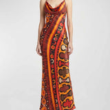 Pucci Soleil print satin dress
