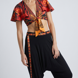 Pucci Angoli print knotted top