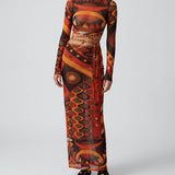 Pucci Vivara print long tulle maxi skirt