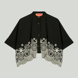 La DoubleJ Mini foulard cropped shirt