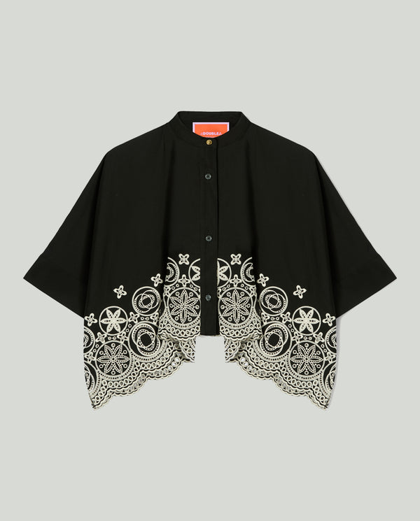 La DoubleJ Mini foulard cropped shirt
