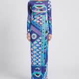 Pucci Vivara print tulle maxi dress