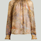 Etro Silk chiffon blouse with scarf detail