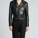 Saint Laurent Zip leather biker jacket