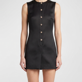 Saint Laurent Crystal-embellished crepe mini dress