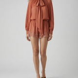 Saint Laurent Lavallière silk romper