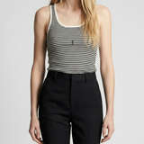 Saint Laurent Cassandre striped tank top