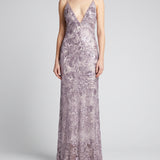 Ilkyaz Ozel Claudie sequined lace gown