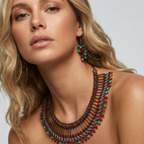 Ruru Tagua Flor de Selva necklace & earrings set