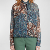 Dries Van Noten Cenvy semi-sheer silk shirt