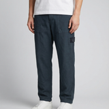 Stone Island Slate-blue cotton-linen Ghost fatigue trousers