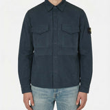 Stone Island Cotton-linen canvas shirt