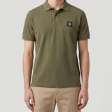 Stone Island Logo-patch short-sleeve polo shirt