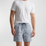 120% Lino Printed linen swim shorts