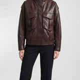 The Frankie Shop Napa leather jacket