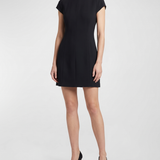 Theory Raglan-sleeve crepe mini dress