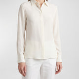 Theory Fitted silk georgette shirt