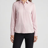 Theory Fitted silk-georgette shirt