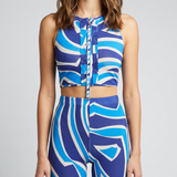 Pucci Labirinto print ruffle top