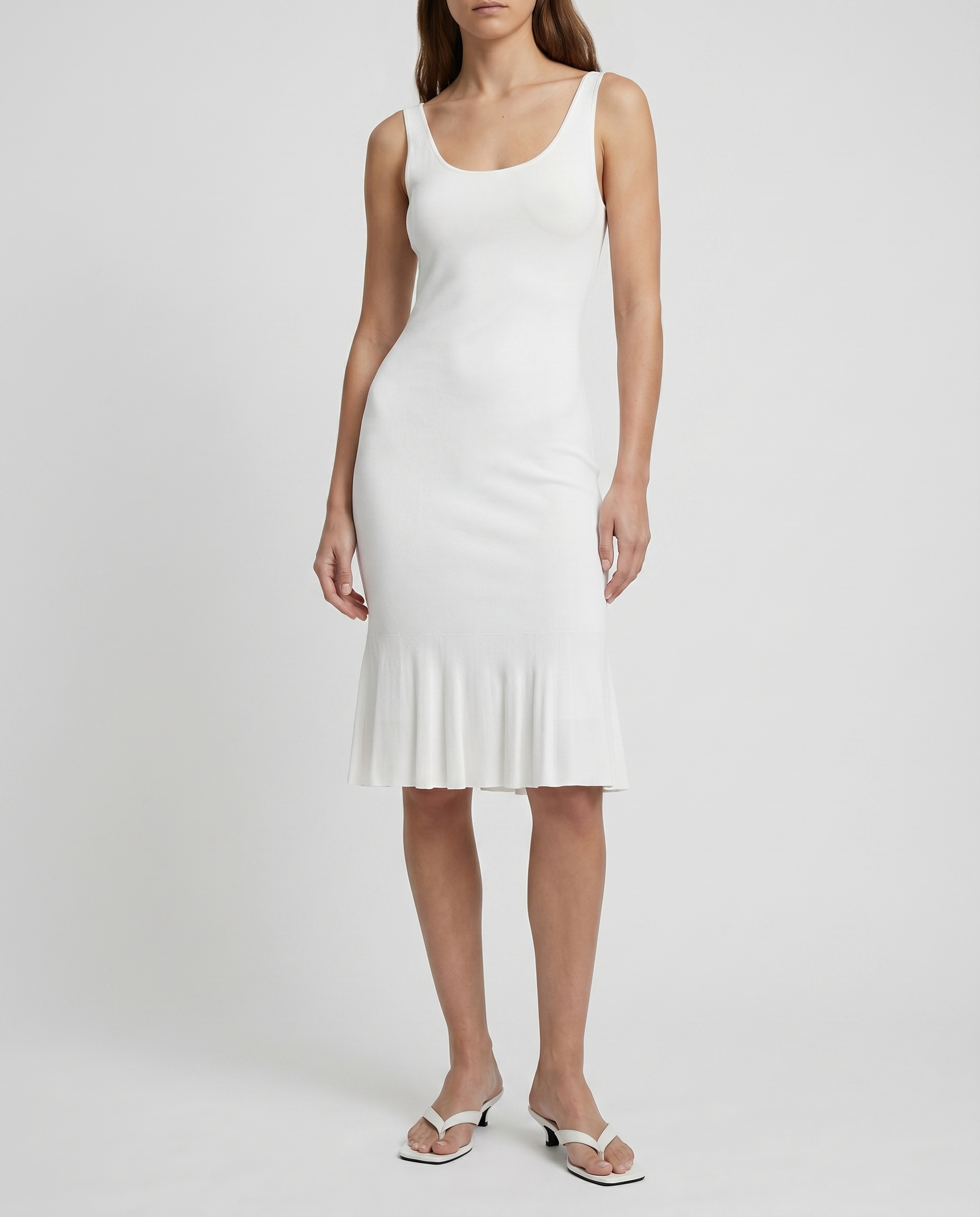 Toteme Fluted-hem midi dress – Luisa World Toteme Fluted-hem midi dress – Luisa World