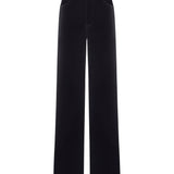 Wide-leg velvet trousers