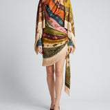 Zimmermann Valiant cape-effect silk mini dress