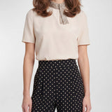 Valentino Garavani Crystal-embellished silk blouse