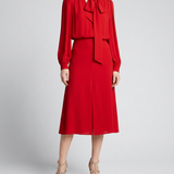 Valentino Garavani Silk georgette midi skirt
