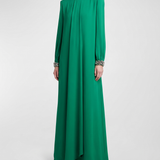 Valentino Garavani Cady couture crystal-embellished silk gown