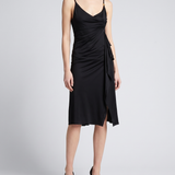 Versace Draped satin midi dress