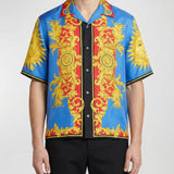 Versace Versace Printed silk twill regular shirt