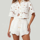 Zimmermann Mahon embroidered shorts