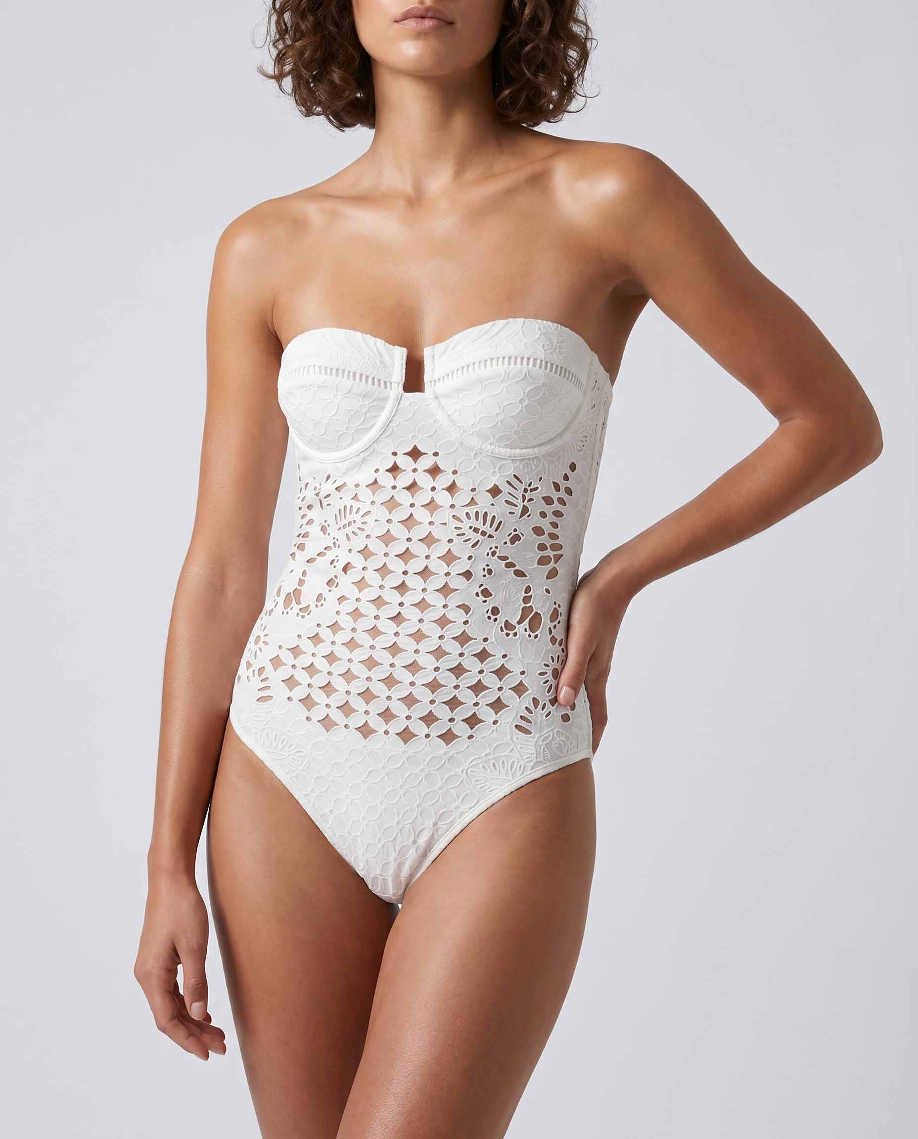 Zimmermann Indra embroidery one-piece swimsuit – Luisa World