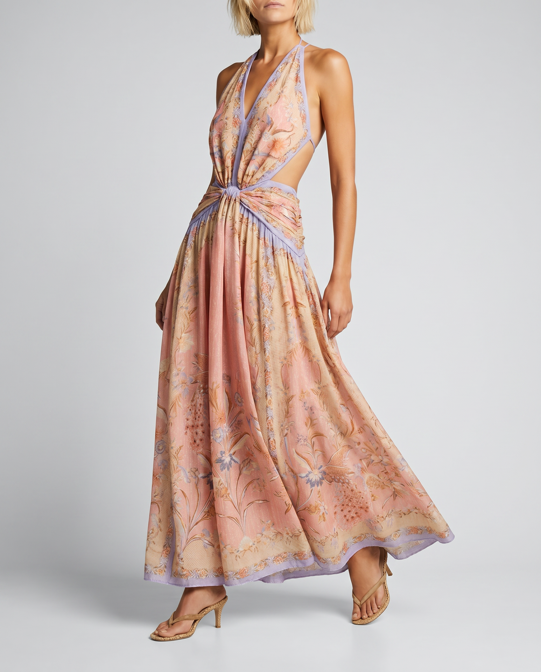 zimmermann halter neck dress Zimmermann Silk Indra Maxi Dress - Red
