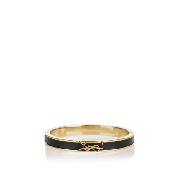 Cassandre leather and metal bangle