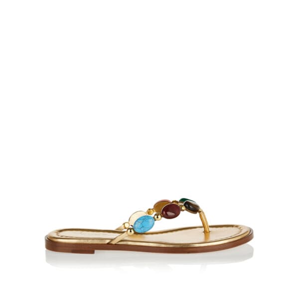 Shanti stone-embellished thong sandals