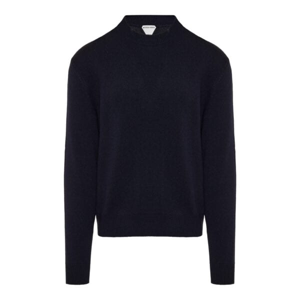 Leather-patch cashmere sweater