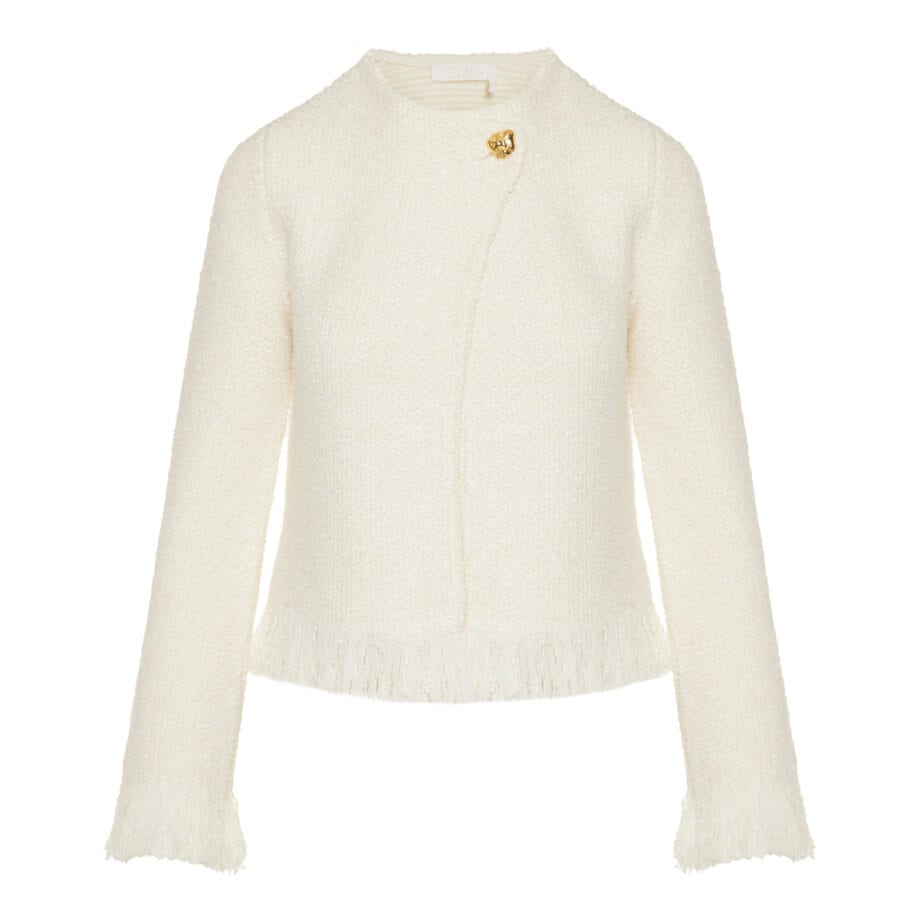 Wool bouclé fitted jacket