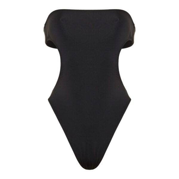 Strapless cutout swimsuit