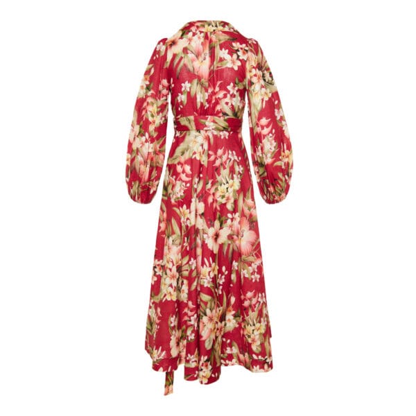 Lexi floral long wrap dress