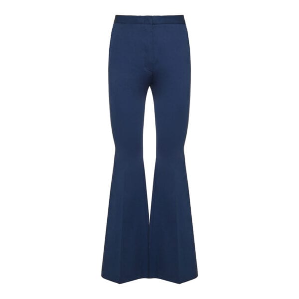 Flared cotton trousers