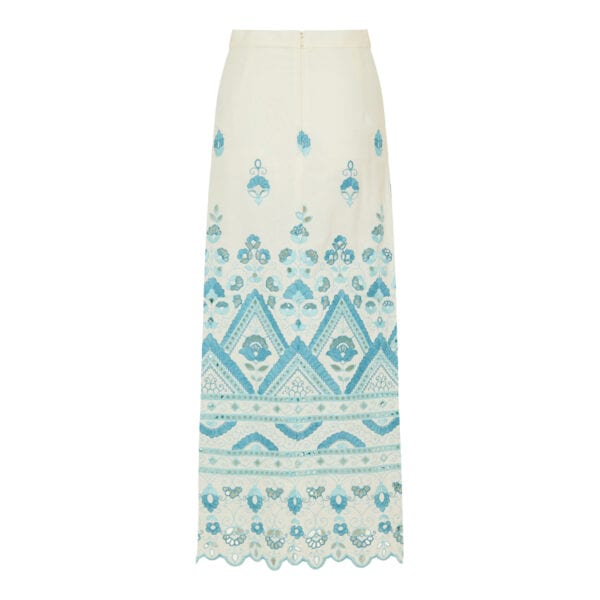Embroidered long skirt