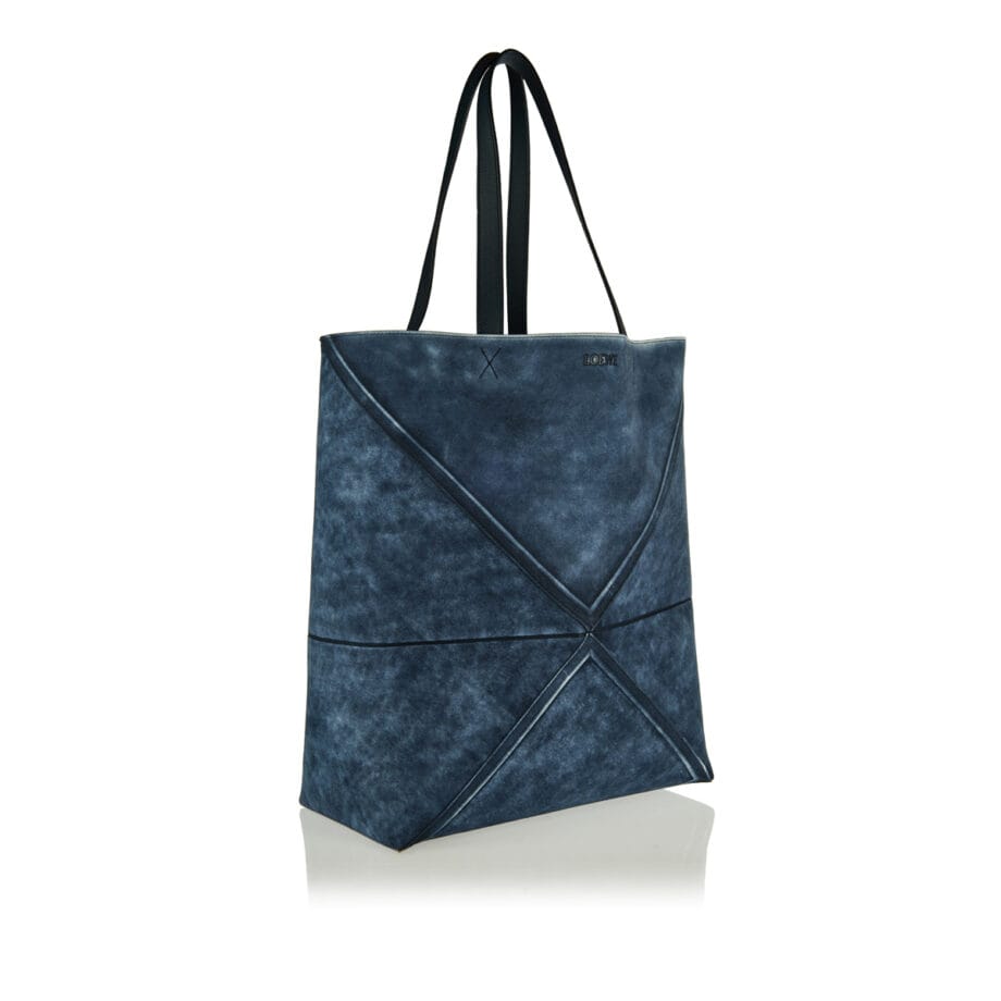 Puzzle Fold large suede tote
